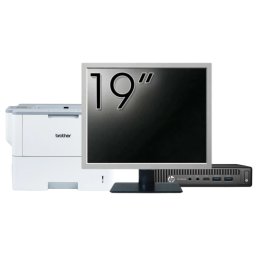 Pachet Calculator Second Hand HP Prodesk 600 G2 Mini PC, Intel Core i5-6500T 2.50GHz, 8GB DDR4, 256GB SSD + Monitor 19" & Imprimanta Brother HL-L6300DW NewTechnology Media