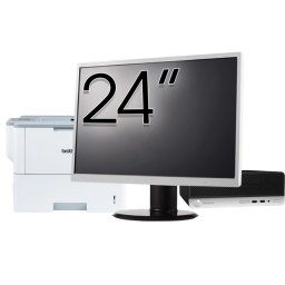 Pachet Calculator Second Hand HP ProDesk 400 G4 SFF, Intel Core i5-7500 3.40GHz, 8GB DDR4, 256GB SSD + Monitor 24" & Imprimanta Brother HL-L6300DW NewTechnology Media