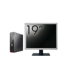 Pachet Calculator Second Hand Fujitsu Esprimo D556 SFF, Intel Core i3-6100 3.70GHz, 8GB DDR4, 256GB SSD + Monitor 19" NewTechnology Media