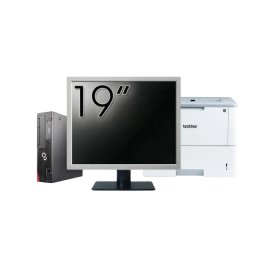 Pachet Calculator Second Hand Fujitsu Esprimo D556 SFF, Intel Core i3-6100 3.70GHz, 8GB DDR4, 256GB SSD + Monitor 19" + Imprimanta Brother HL-L6300DW NewTechnology Media