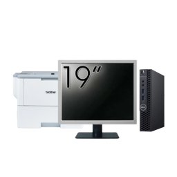 Pachet Calculator Second Hand DELL OptiPlex 3060 MiniPC, Intel Core i3-8100T 3.10GHz, 8GB DDR4, 256GB SSD + Monitor 19" + Imprimanta Brother HL-L6300DW NewTechnology Media