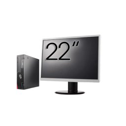 Pachet Calculator Second Hand Fujitsu Esprimo D957 SFF, Intel Core i5-6500T 2.50-3.10GHz, 8GB DDR4, 500GB HDD + Monitor 22" NewTechnology Media