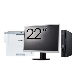 Pachet Calculator Second Hand DELL OptiPlex 3060 MiniPC, Intel Core i3-8100T 3.10GHz, 8GB DDR4, 256GB SSD + Monitor 22" + Imprimanta Brother HL-L6300DW NewTechnology Media