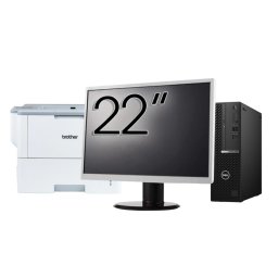 Pachet Second Hand DELL OptiPlex 5090 SFF, Intel Core i5-10500 3.10 - 4.50GHz, 8GB DDR4, 256GB SSD + Monitor 22" + Imprimanta Brother HL-L6300DW NewTechnology Media