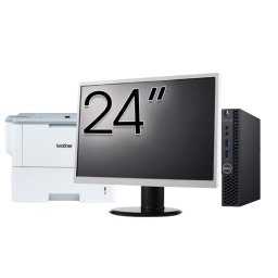 Pachet Calculator Second Hand DELL OptiPlex 3060 MiniPC, Intel Core i3-8100T 3.10GHz, 8GB DDR4, 256GB SSD + Monitor 24" + Imprimanta Brother HL-L6300DW NewTechnology Media