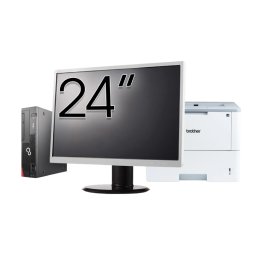Pachet Calculator Second Hand Fujitsu Esprimo D957 SFF, Intel Core i5-6500T 2.50-3.10GHz, 8GB DDR4, 500GB HDD + Monitor 24" + Imprimanta Brother HL-L6300DW NewTechnology Media