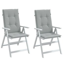 Perne scaun cu spatar înalt 2 buc. melanj gri 120x50x4cm textil GartenMobel Dekor