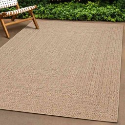 Covor ZIZUR aspect iuta, 200x200cm, pentru interior si exterior GartenMobel Dekor