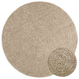 Covor ZIZUR, aspect iuta, Ø 120 cm, pentru interior si exterior GartenMobel Dekor