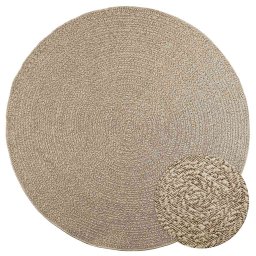 Covor ZIZUR aspect iuta, Ø 200 cm, pentru interior si exterior GartenMobel Dekor