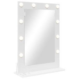 Oglinda de toaleta Alb 70 x 50 x 18 cm Lemn compozit si sticla GartenMobel Dekor