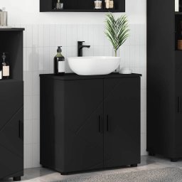 Dulap de Baie cu raft Negru 61 x 35 x 64 cm Lemn compozit GartenMobel Dekor