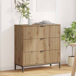 Bufet stejar artizanal 79.5 x 33 x 82 cm Lemn compozit GartenMobel Dekor