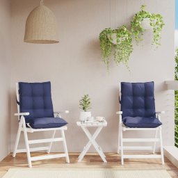 Perne scaune cu spatar jos, 2 buc., bleumarin, textil oxford GartenMobel Dekor