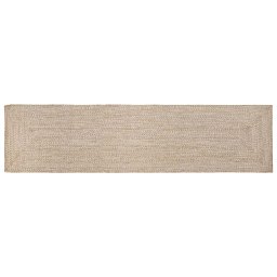Covor Natural si alb 80 x 400 cm Iuta GartenMobel Dekor