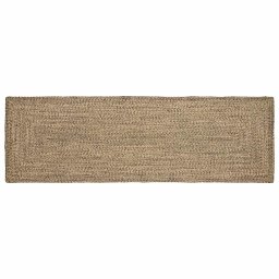 Covor Basketweave Natural si negru 80 x 300 cm Iuta GartenMobel Dekor