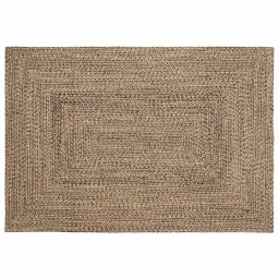 Covor Basketweave Natural si negru 140 x 200 cm Iuta GartenMobel Dekor