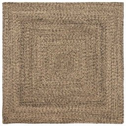 Covor Basketweave Natural si negru 160 x 160 cm Iuta GartenMobel Dekor