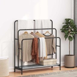 Stativ pentru haine sonoma gri 90 x 30 x 100.5 cm Lemn compozit GartenMobel Dekor