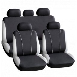 Set huse scaun auto ieftine, Universale 9 piese, model V-Style - GRI FAVLine Selection