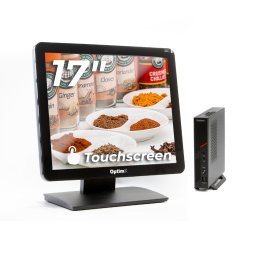 Sistem POS OptimX T100 Mini, Intel Core i3-8100 3.60GHz, 8GB DDR4, 256GB SSD + Monitor Touchscreen OptimX Pro MY17, 17 inch NewTechnology Media