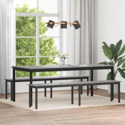 banca Gri Sonoma 200 x 35 x 45 cm Lemn compozit GartenMobel Dekor