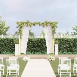 Arc de nunta Auriu 338 x 35 x 300 cm Otel GartenMobel Dekor
