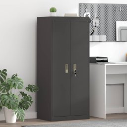 Dulap de depozitare Negru 60 x 40 x 140 cm Otel Laminat la Rece GartenMobel Dekor