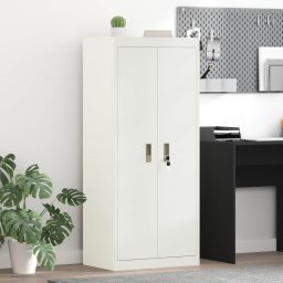 Dulap de depozitare Alb 60 x 40 x 140 cm Otel Laminat la Rece GartenMobel Dekor