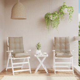 Perne scaun cu spatar mic, 2 buc., gri taupe, textil oxford GartenMobel Dekor