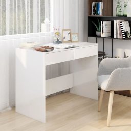 Birou, alb extralucios, 101 x 50 x 76,5 cm, PAL GartenMobel Dekor