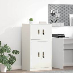 Dulap de depozitare Alb 60 x 40 x 40 cm Otel Laminat la Rece GartenMobel Dekor