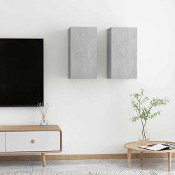 | Dulap pentru TV de perete | 2 pcs Gri beton 30.5 x 30 x 60 cm GartenMobel Dekor