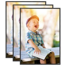 Rame foto colaj pentru masa, 3 buc., negru, 18x24 cm, MDF GartenMobel Dekor