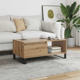 Masuta cafea, stejar artizanal, 90x50x36,5 cm, lemn prelucrat GartenMobel Dekor