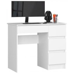 Birou calculator, placa laminata, 4 sertare, dreapta, alb, 90x50x77 cm GartenVIP DiyLine