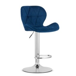Scaun de bucatarie/bar, Artool, West, rotativ, catifea, bleumarin si argintiu, 46x48.5x90-111 cm GartenVIP DiyLine
