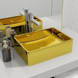 Chiuveta de baie, auriu, 41 x 30 x 12 cm, ceramica GartenMobel Dekor