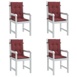 Perne scaun spatar mic 4 buc. melanj rosu vin 100x50x4cm textil GartenMobel Dekor