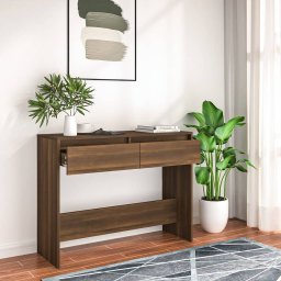 Masa consola, stejar maro, 100x35x76,5 cm, PAL GartenMobel Dekor