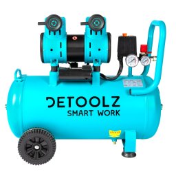 Compresor Detoolz fara ulei 50L, 1680 W, 214 L/min, 8 bar, 2 prize aer