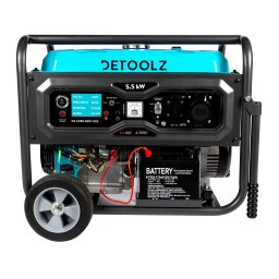Generator pe benzina Detoolz 5.5 kW, pornire electrica, rezervor 25L, cu roti
