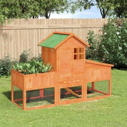 Cusca pentru iepuri maro 170x63x113 cm lemn masiv de pin GartenMobel Dekor