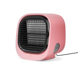 Mini ventilator portabil USB Bewello cu racire pe apa, 3 trepte, roz
