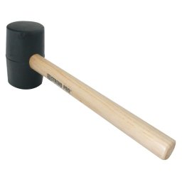Ciocan de cauciuc Strend Pro Premium 680 g, maner din lemn 300 mm, cap 70 mm
