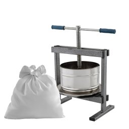 Presa manuala pentru struguri Vilen din inox 10 L, cu picioare stabile
