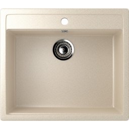 Chiuveta de bucatarie Ulgran U-104-328 bej, cuva spatioasa si design modern