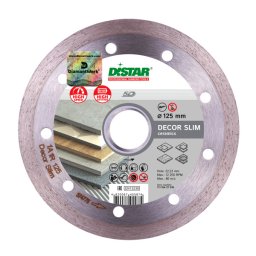 Disc diamantat Distar Decor Slim 125 mm pentru ceramica si gresie, profesional