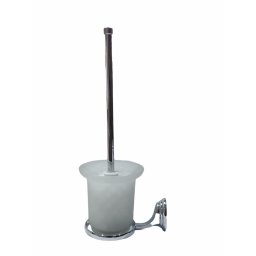 Suport perie WC Trigor RR0622 cu montaj pe perete, finisaj crom si recipient mat