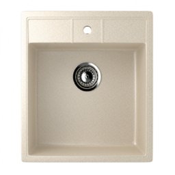 Chiuveta de bucatarie Ulgran U-406-328 bej din compozit, 500x445 mm